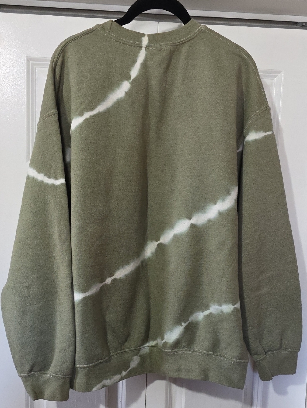 Disney Olive Green Tie-Dye Sweatshirt with Black Accent - Picture 4 of 4